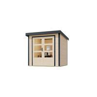 Gartenhaus Gaia 2 A ohne Fußboden - Fichtefarben/Anthrazit, Basics, Holz/Metall (209/208/213cm)