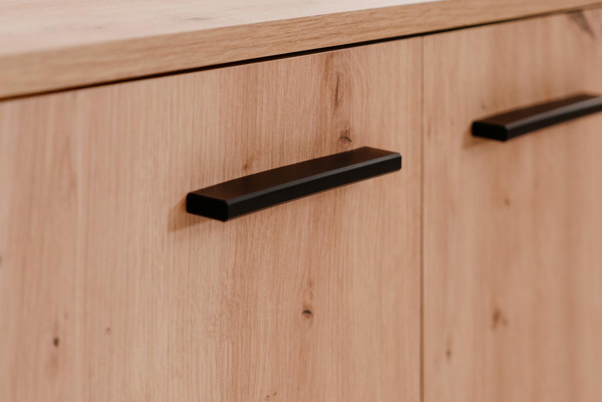 Schuhschrank Satos Eiche Dekor für 24 Paare B: 100 cm - Schwarz/Eiche Artisan, MODERN, Holzwerkstoff (100/110/33,8cm) - MID.YOU