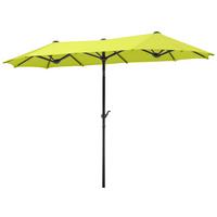 Doppelsonnenschirm Salerno BxHxT: 300x220x150 cm Apfelgrün - Anthrazit/Grün, Basics, Textil/Metall (300/220/150cm) - Schneider