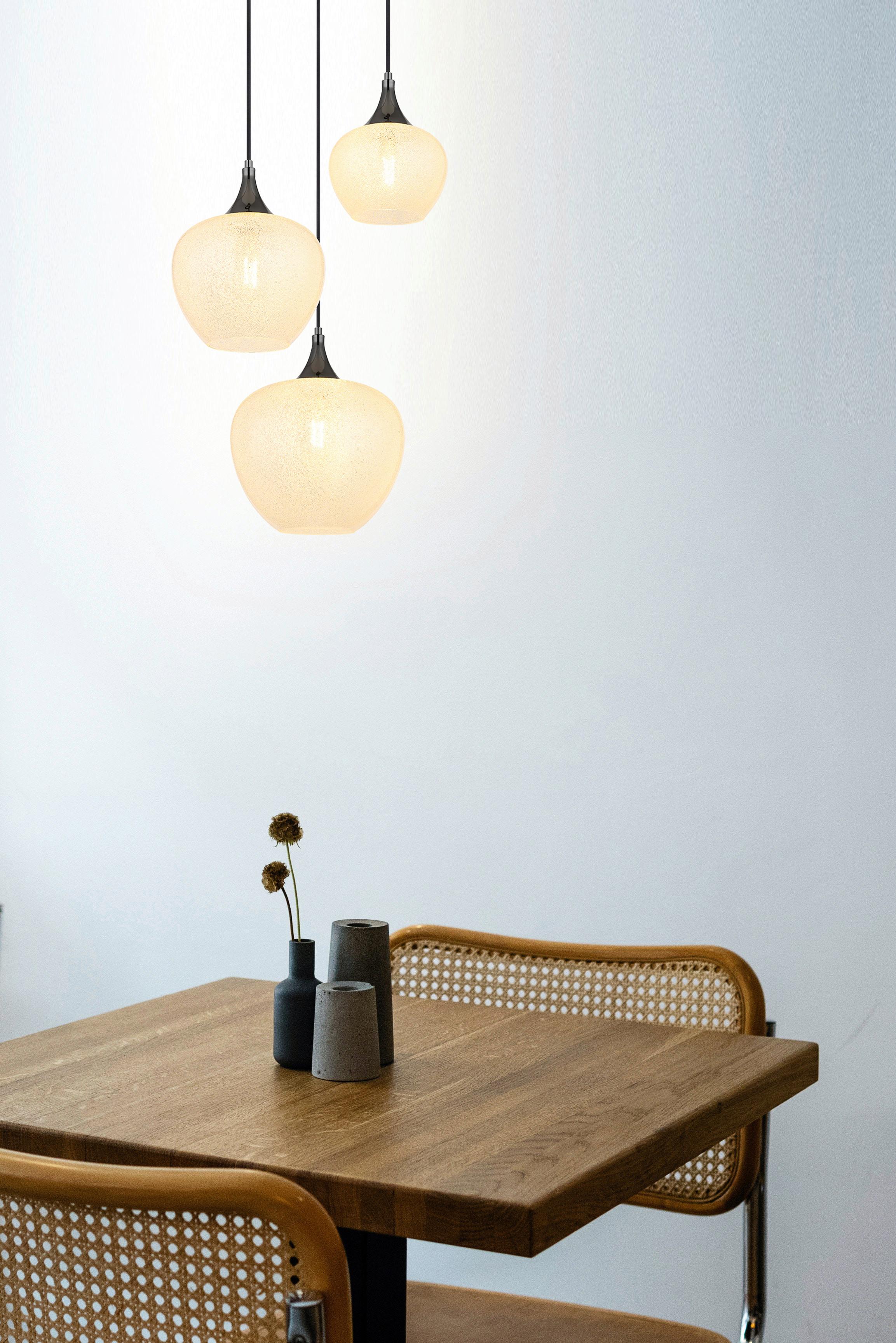 Hängeleuchte 15548-3hk - Klar/Chromfarben, KONVENTIONELL, Glas/Kunststoff (49/120cm) - Globo