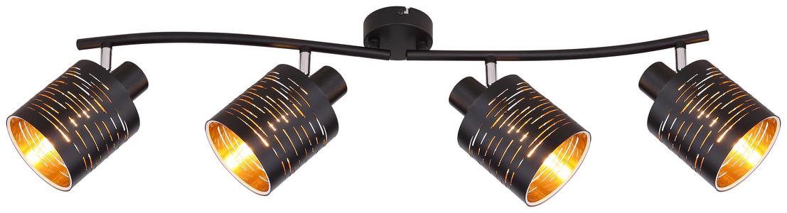 4558292405 - Strahler Tunno L: 72 cm Schwarz Eleganter Strahler in Schwarz