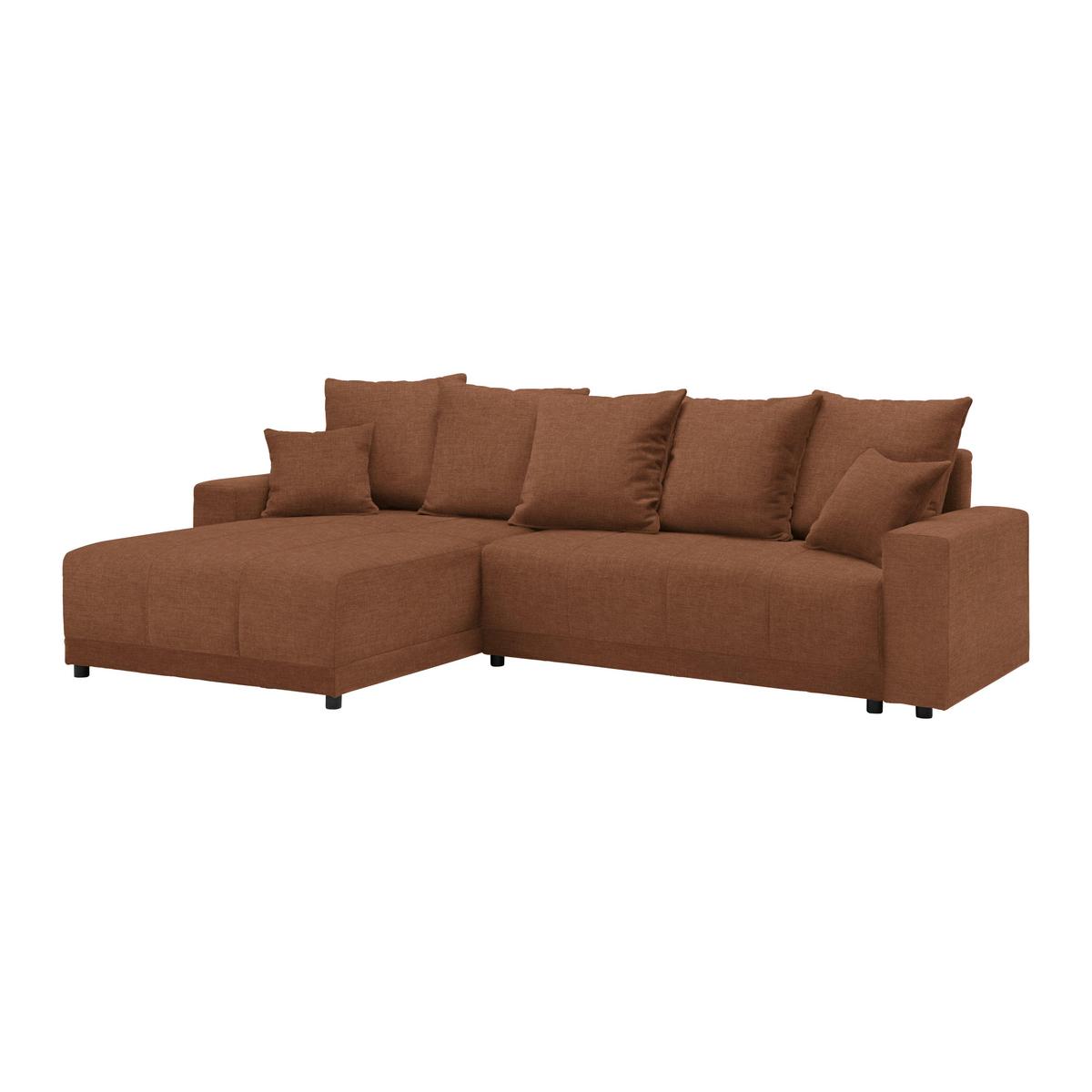 Rohová sedačka ALATRI, oboustr.,koňaková,s polštáři - černá/zelená, Moderní, textil/plast (289/90/176cm) - Based
