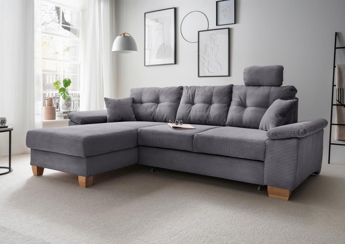 Ecksofa Brizzini, Grau S: 176x270 Cm - Naturfarben/Grau, MODERN, Textil (176/270cm) - Livetastic