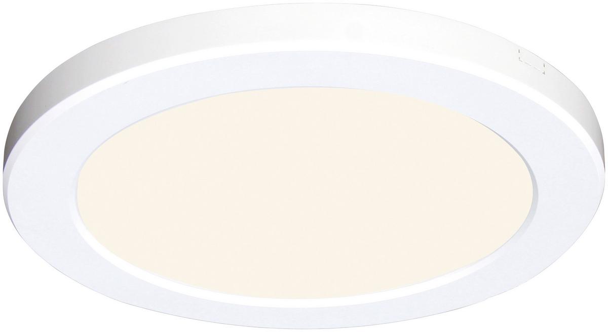 Led-deckenleuchte Dina Ø 30 Cm M. Fixierbaren Farben - Weiß, MODERN, Kunststoff (29,8/1,8cm) - Luca Bessoni