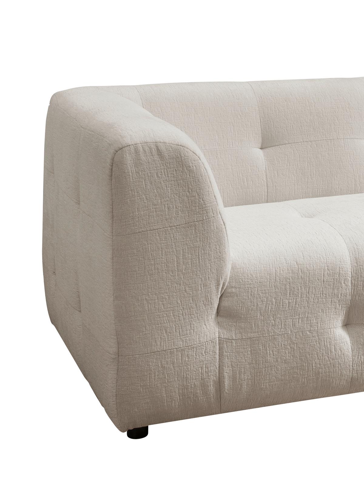 2,5-Sitzer Velice, Weiß B: 218 cm - Schwarz/Weiß, Design, Textil (218/72/95cm) - Livetastic