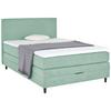 Boxspringbett Mit Topper + Bettkasten 140x200cm Kleopatra - Jadegrün, KONVENTIONELL, Holz/Holzwerkstoff (140/200cm) - Ondega