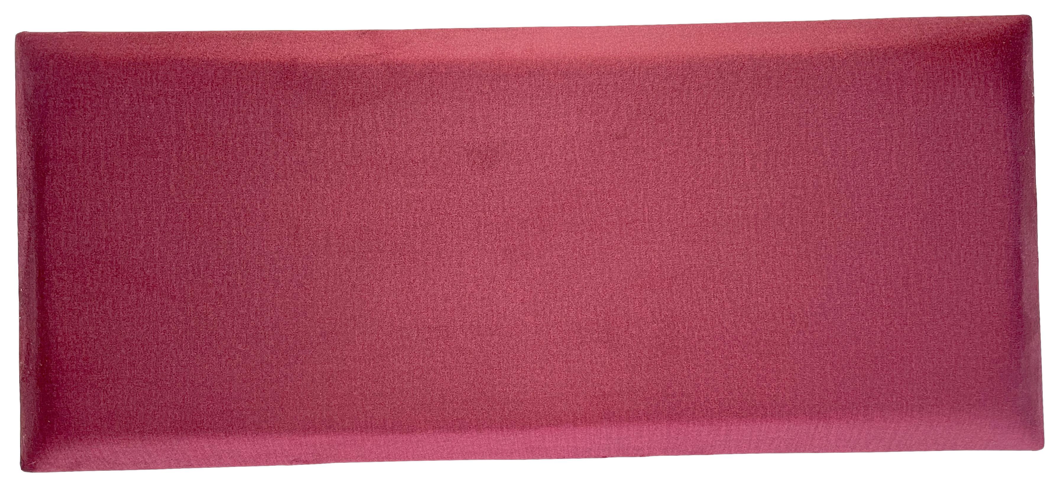 čalúnený panel 2ks, 60x30cm obdĺžnik, bordová - bordová, Basics, textil (60/30/4cm) - MID.YOU