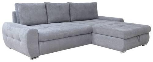 Eckschlafsofa Solar - Chromfarben/Hellgrau, Design, Textil (277/175cm) - Livetastic
