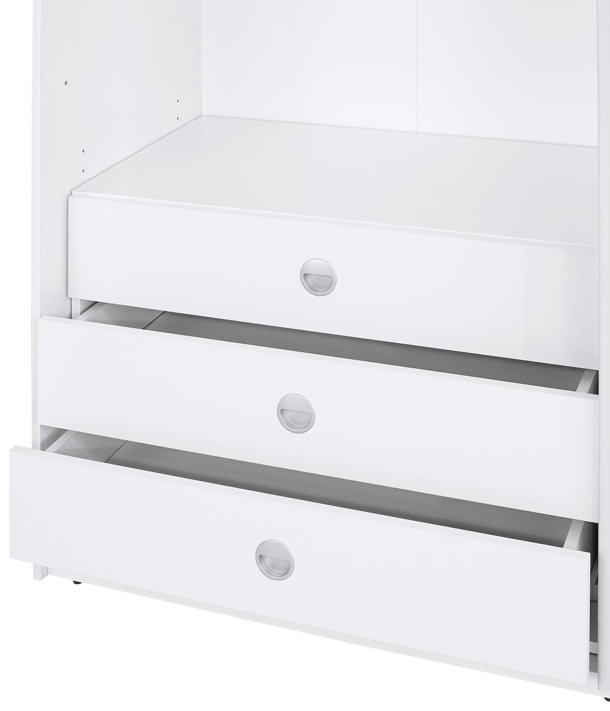 SADA ZÁSUVEK JULIA/AREZZO/MOON - bílá, Moderní, kompozitní dřevo (82,5/49/48,5cm)