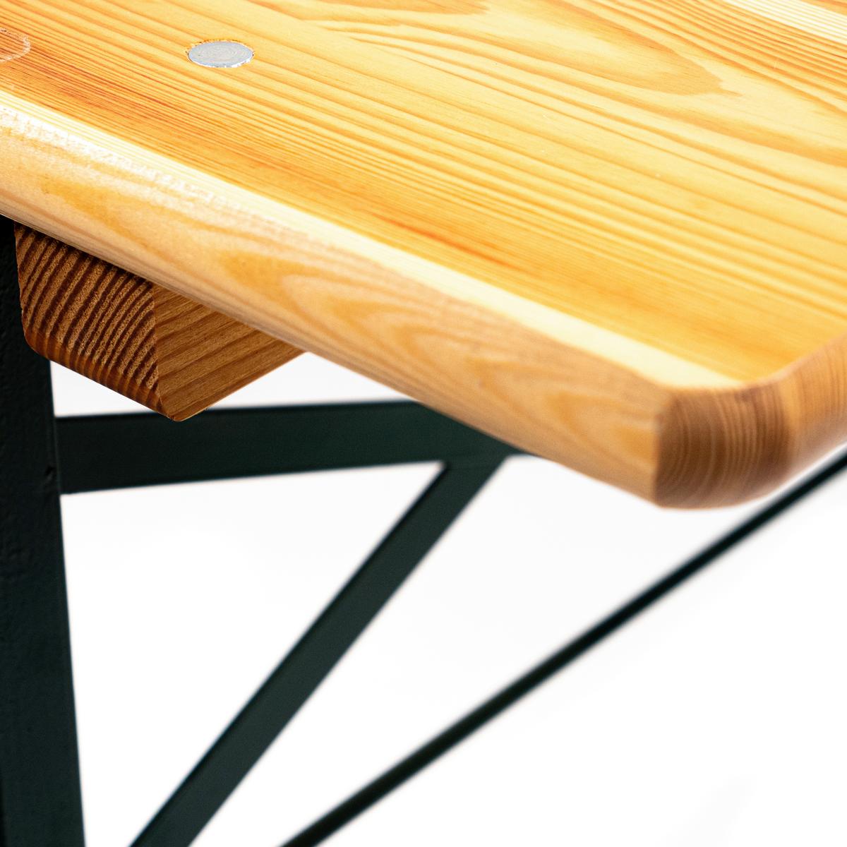 Garten-bartisch Biertisch 220x50x78cm (bxtxh) - Fichtefarben/Grün, Basics, Holz/Metall (220/78/50cm)