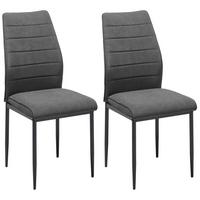 Stuhl-set Ratford - Schwarz/Grau, LIFESTYLE, Textil/Metall (44/96/58cm) - Livetastic