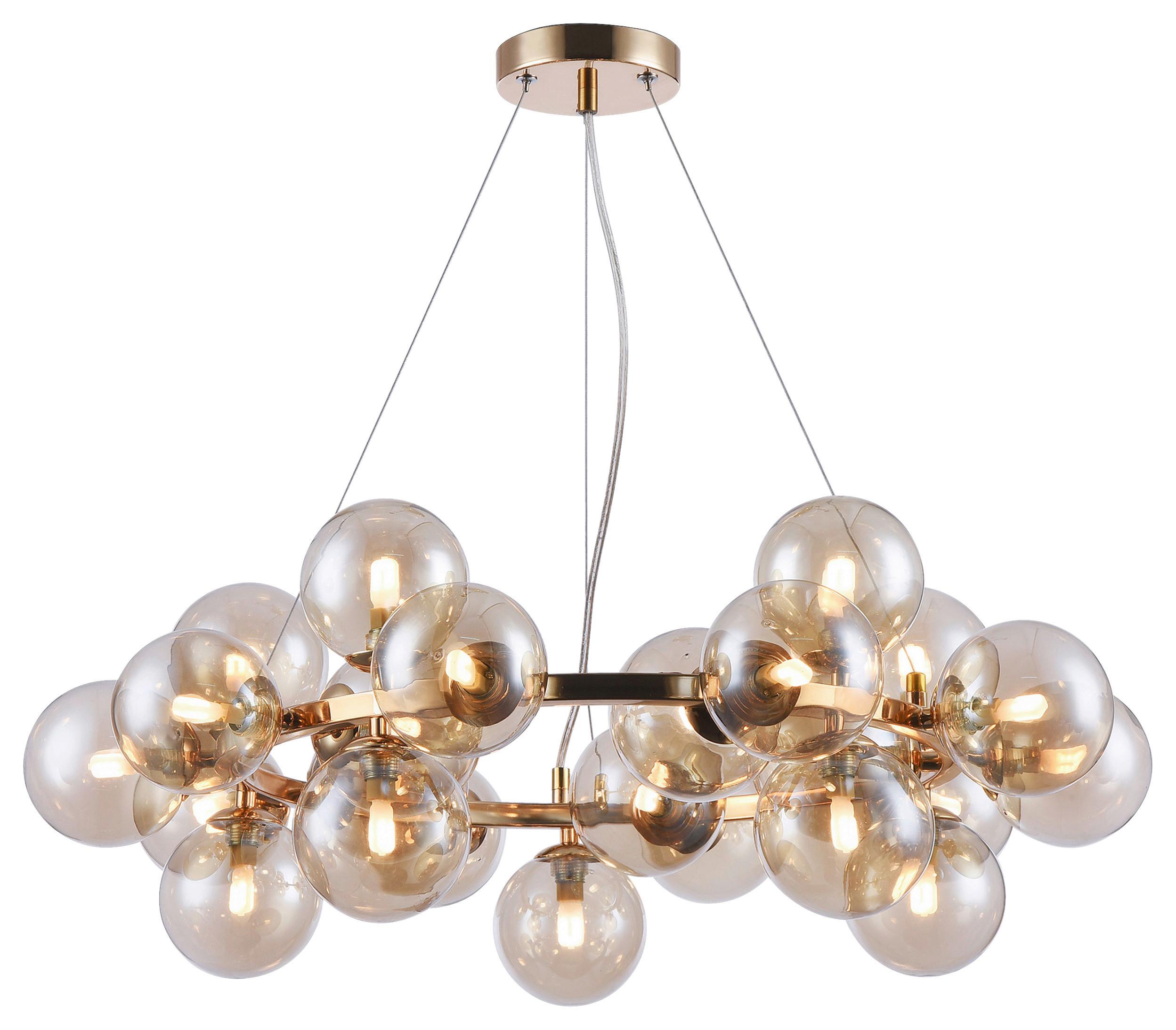 PENDELLEUCHTE DALLAS - Goldfarben, Trend, Glas/Metall (69/23,8cm) - MAYTONI