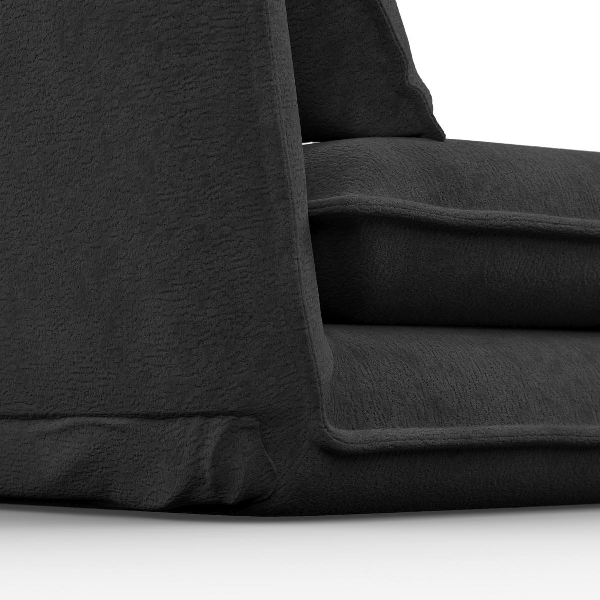 Rozkládací pohovka MACY, tmavě šedá, max. 240 kg - tmavě šedá, Moderní, kov/textil (141/68/87cm) - Bessagi Home