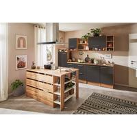 Küchenblock Hilde Inselküche 280 Cm - Wildeiche/Grau, Design, Holzwerkstoff (280-150cm) - Respekta