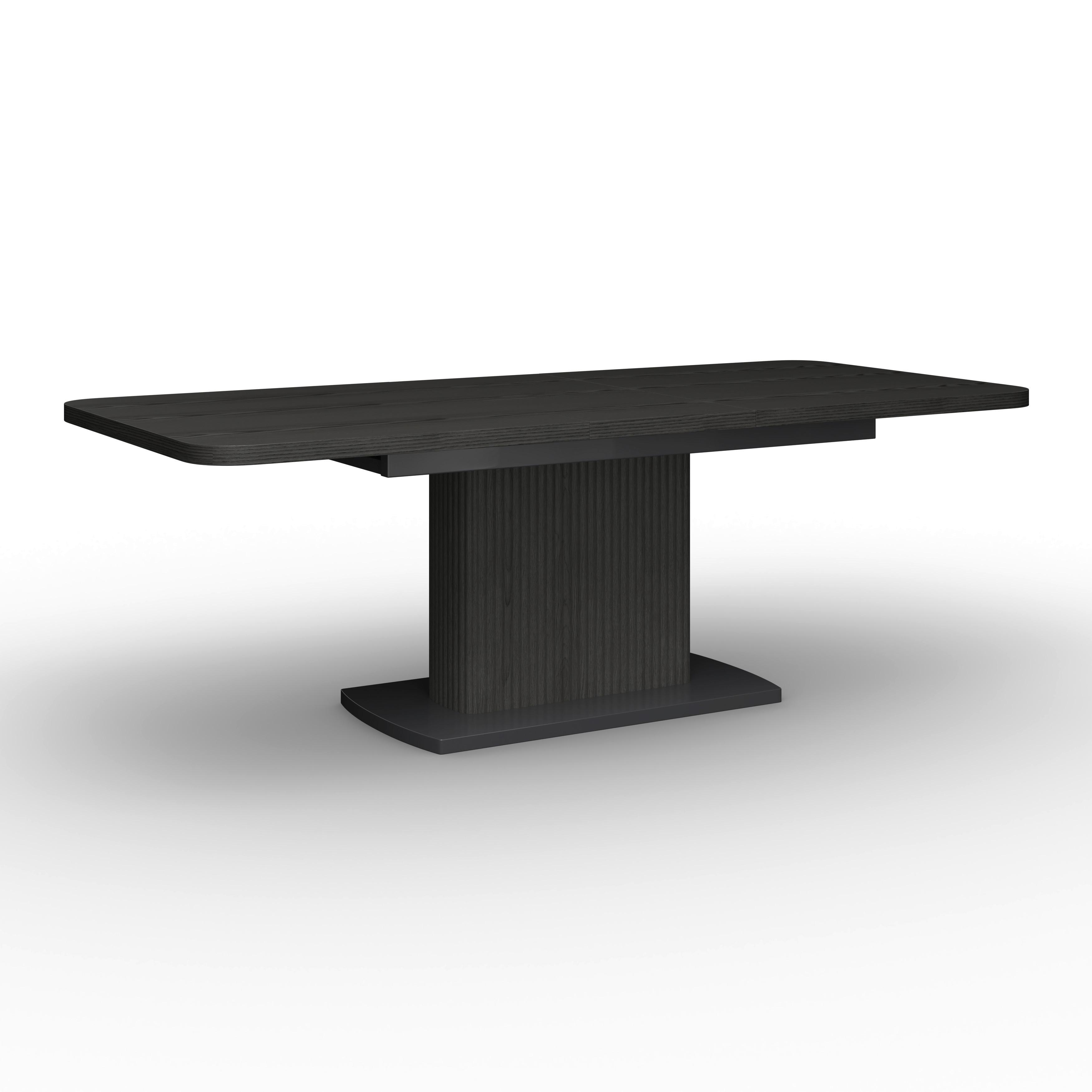 VÝSUVNÝ STŮL AMADO - černá/barvy vlašských ořechů, Moderní, kov/dřevo (200/76/90cm) - Bessagi Home