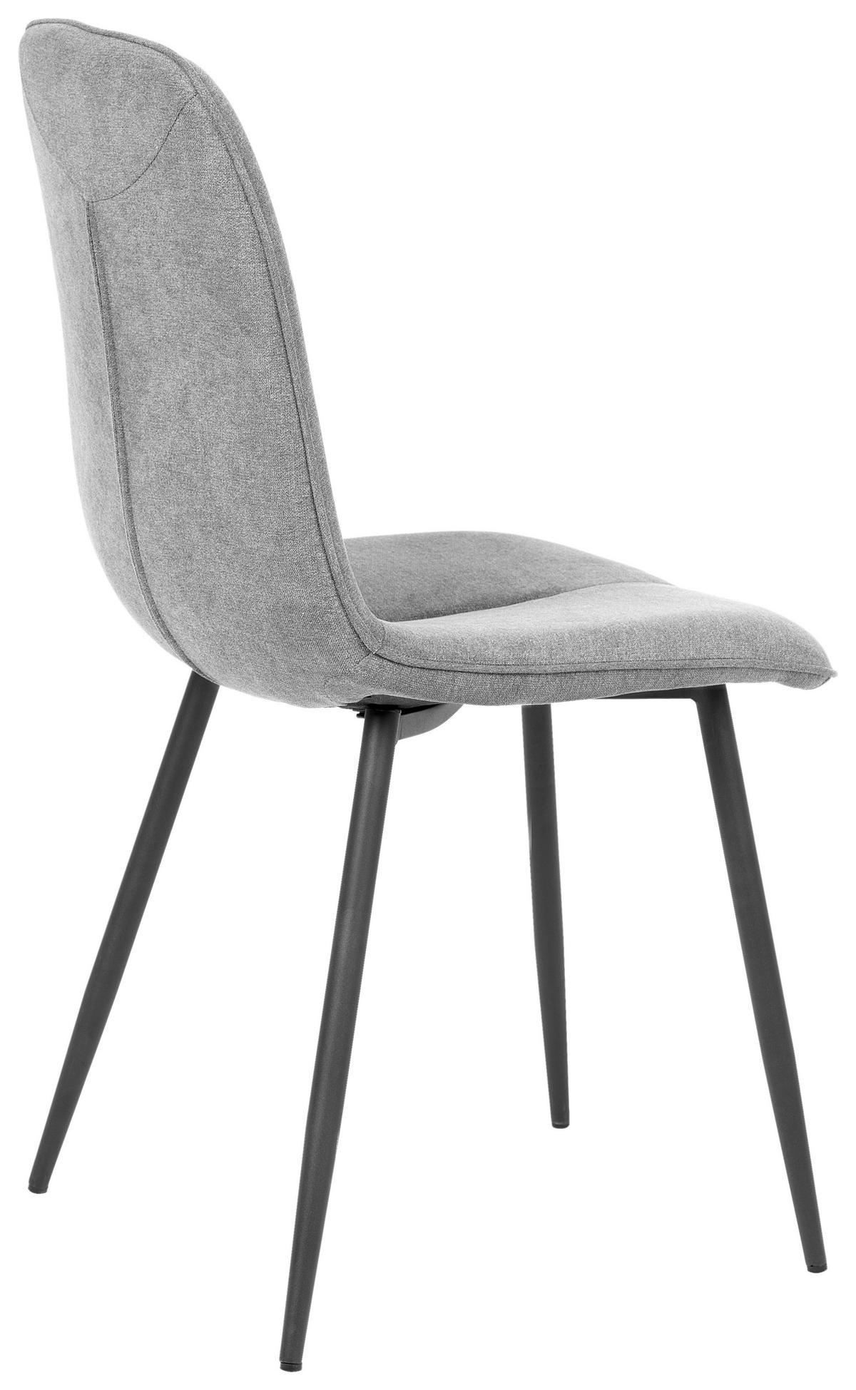Stuhl-set 2er Lago Grau Lago - Schwarz/Grau, MODERN, Holz/Textil (47/87/58cm) - P & B