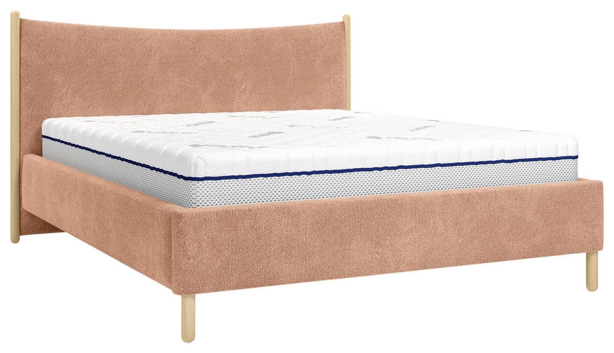 Polsterbett Nature Rostfarben Lf: 180x200 Cm - Rostfarben/Buchefarben, MODERN, Holz/Holzwerkstoff (180/200cm) - MID.YOU