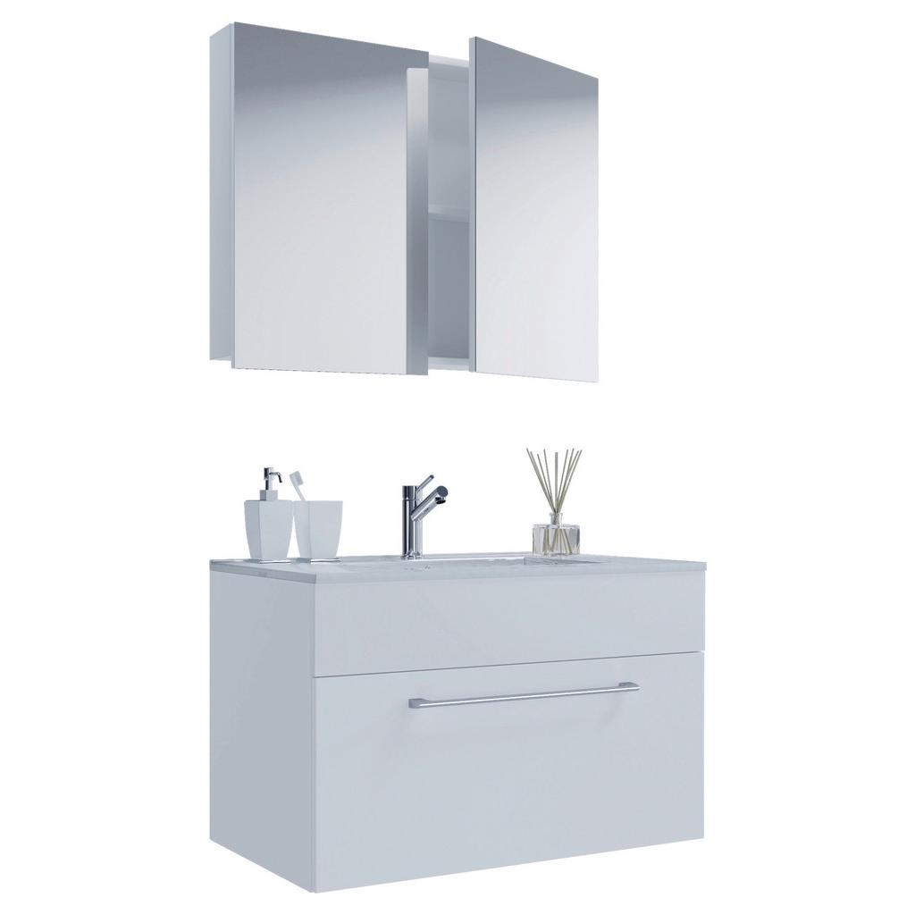 Badmöbel-Set 3-teilig Badinos 60cm Weiß