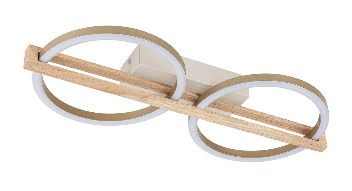 LED-Deckenleuchte Camillo - Champagner/Naturfarben, Basics, Holzwerkstoff/Kunststoff (46/20/6cm) - Luca Bessoni