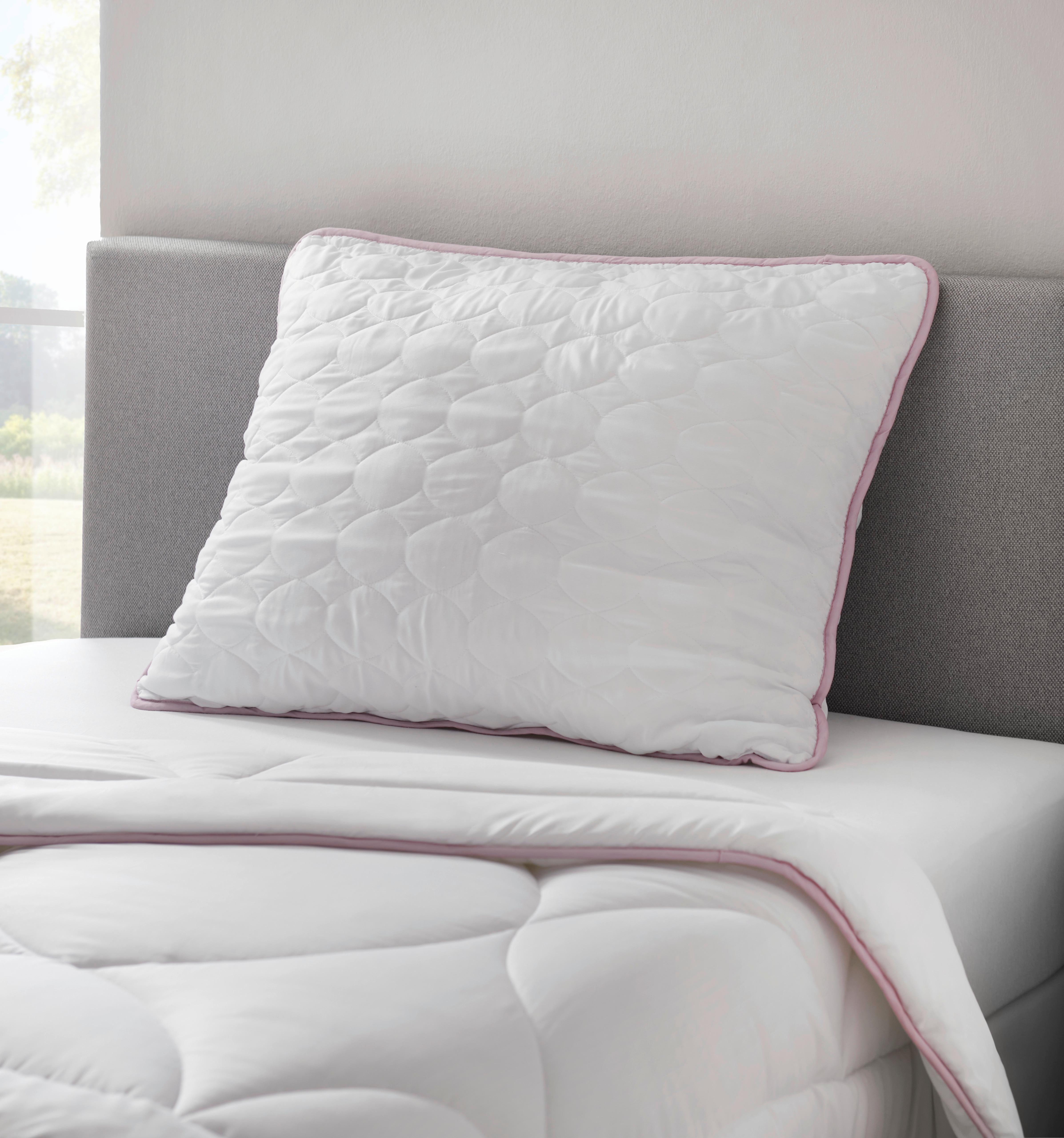 Polštář pod hlavu Lavendel, 70/90cm, bílá - bílá, textil (70/90cm) - Nadana