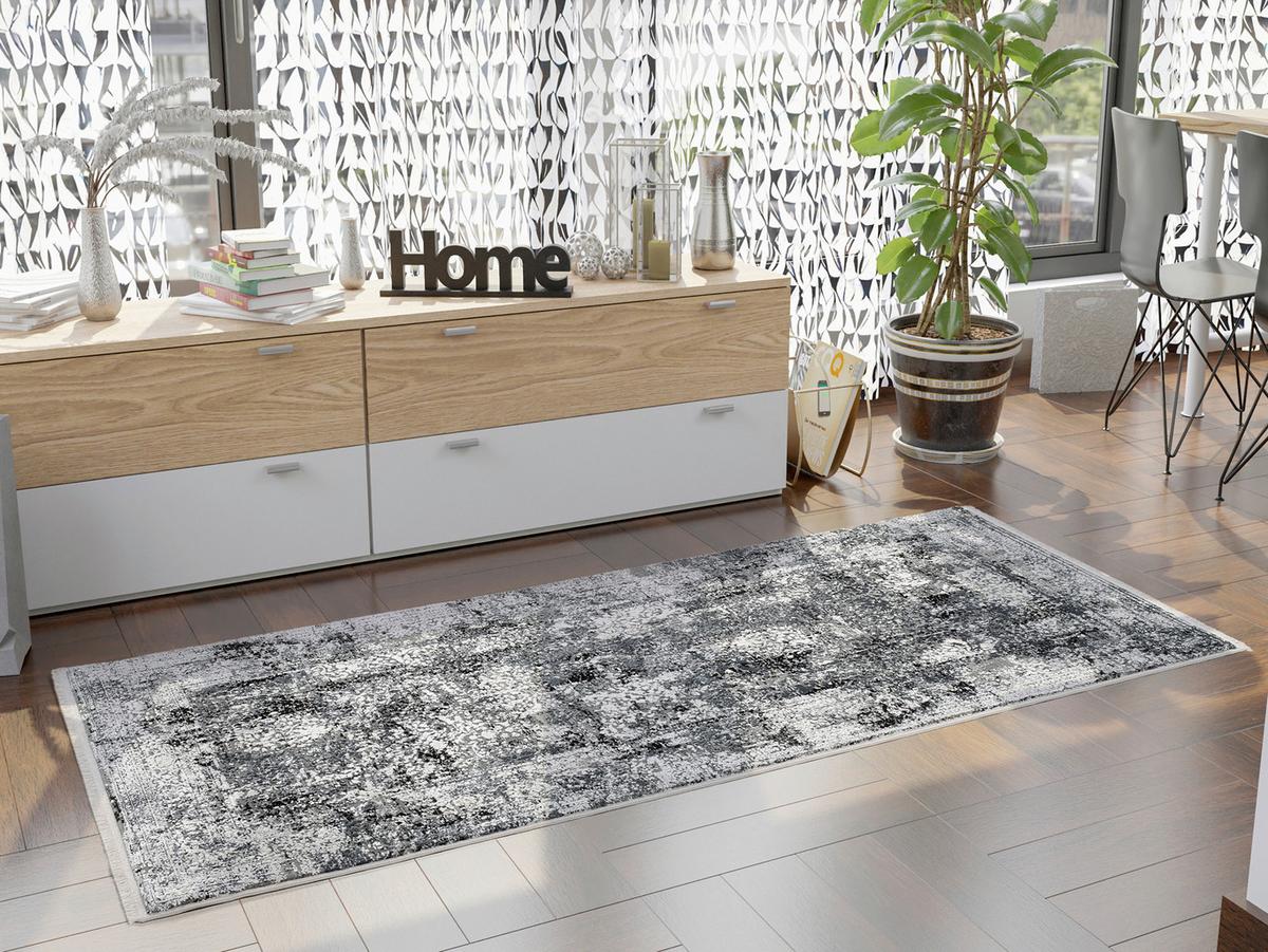 Läufer Avignon - Dunkelgrau, Design, Textil (80/250cm) - Dieter Knoll