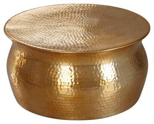 Konferenčný stolík KARAM zlatý - zlatá, Lifestyle, kov (60/60/30,5cm) - MID.YOU