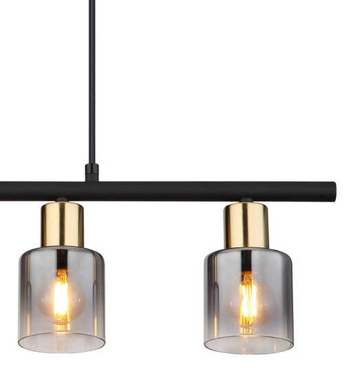 Függőlámpa 54310-4h - fekete/aranyszínű, Design, Üveg/fém (65/8/120cm) - Globo