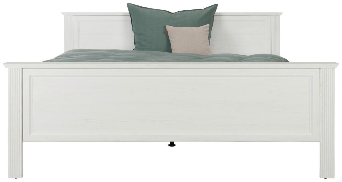 Postel bílá, 180/200cm - bílá, Romantický / Rustikální, kompozitní dřevo (180/200cm)