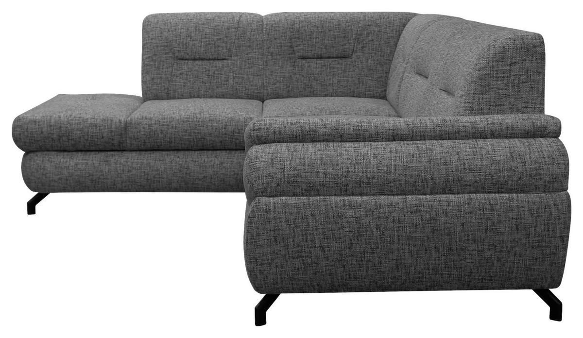 Ecksofa Imo Dunkelgrau 201x274 Cm - Dunkelgrau/Schwarz, Design, Textil (201/274cm) - MID.YOU