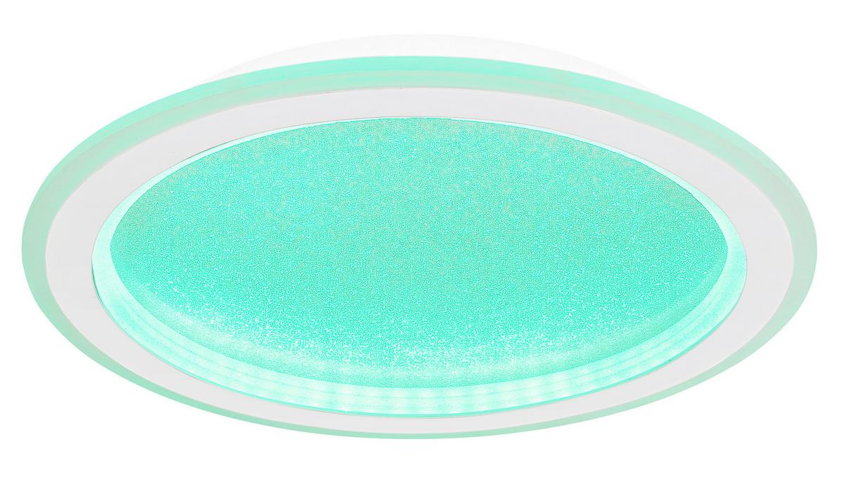 Led-deckenleuchte 48917-24rgb - Opal/Weiß, Trend, Kunststoff/Metall (40/5cm) - Globo