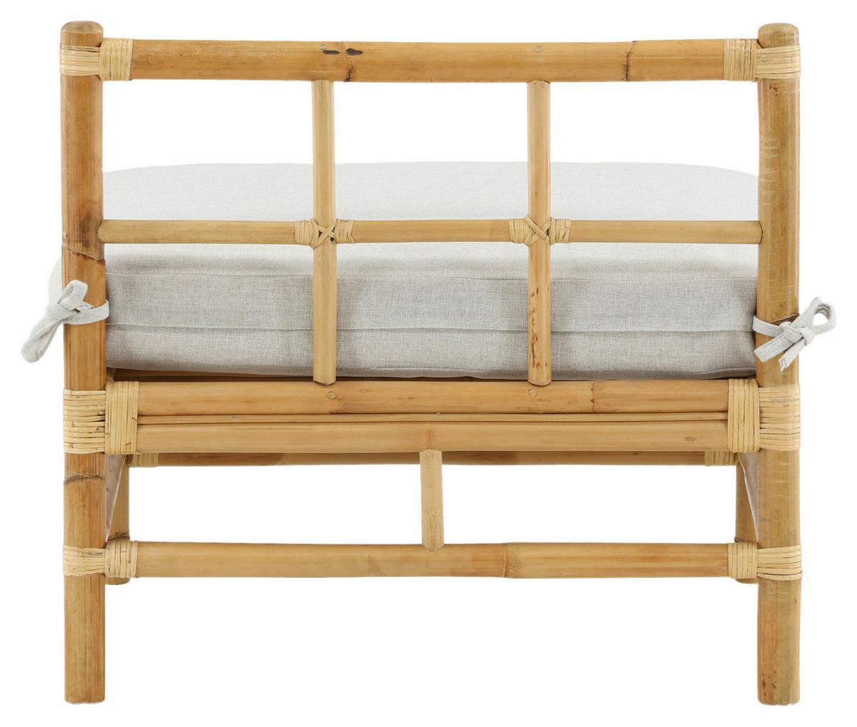 Loungesofa Cane - Hellbraun, KONVENTIONELL, Holz (71,5/71/75cm) - Gardenson