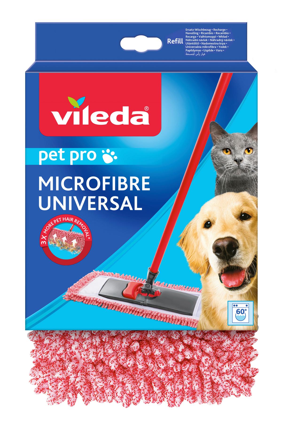 Wischbezug Vileda-Mikrofaser - Rot, Basics, Textil (18,5/16/0,1cm) - Vileda