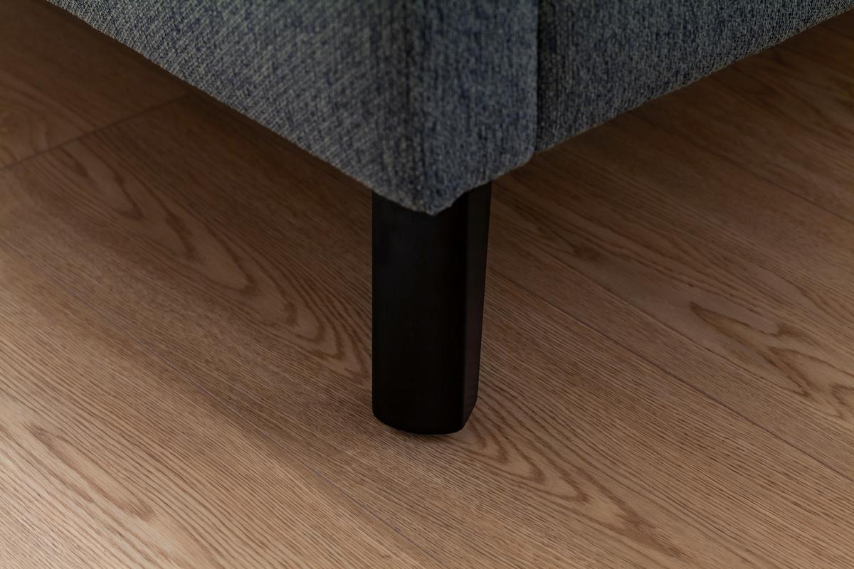 Polsterbett Frieda 140x200cm Blau, inkl. Bettkasten - Blau/Schwarz, KONVENTIONELL, Holz/Textil (140/200cm) - Livetastic