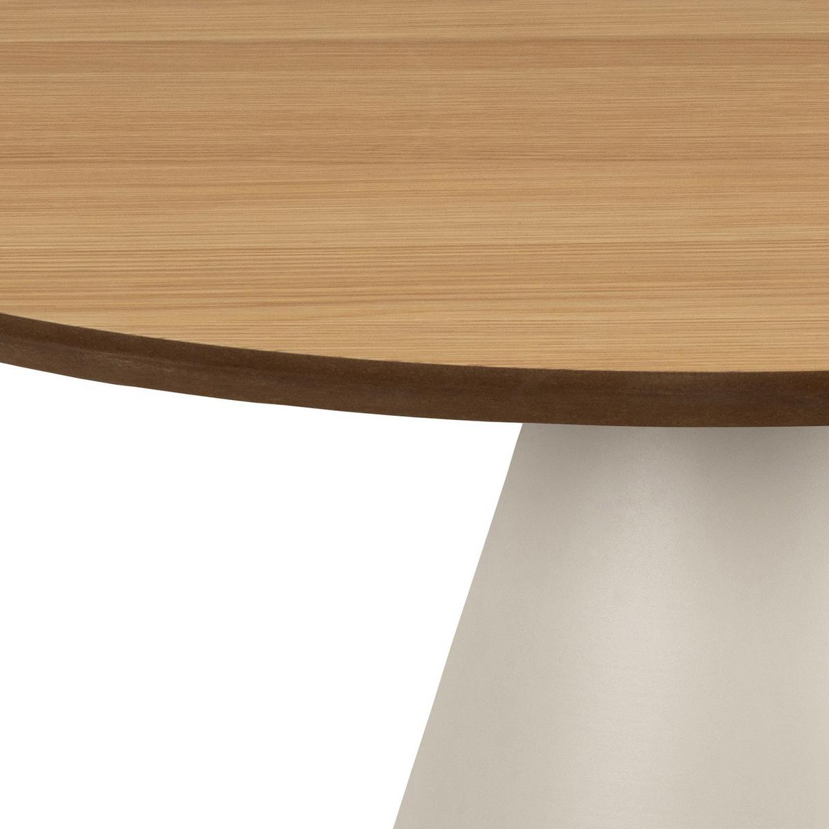 KONFERENČNÍ STOLEK SOLI - šedá/barvy dubu, Design, kov/kompozitní dřevo (65/43cm)