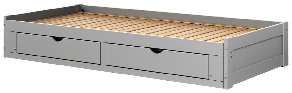 Ausziehbett Livio Ii - Grau, MODERN, Holz/Holzwerkstoff (90/200cm) - MID.YOU