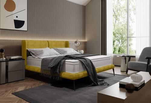 Polsterbett Tessina Sorisso - Gelb/Creme, MODERN, Textil (180/200cm) - Livetastic