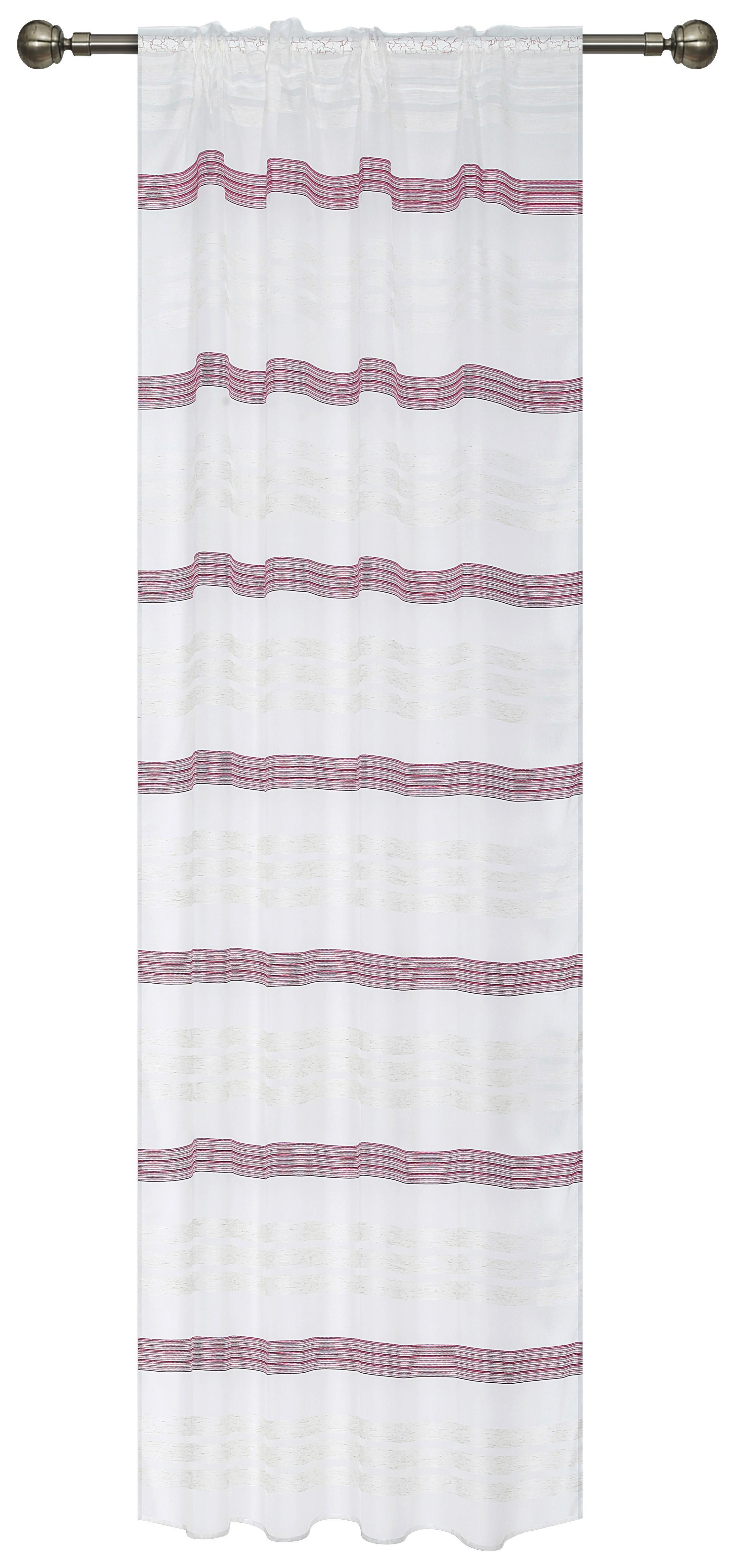 Vorhang mit Band Steffi 140x245 cm Rot - Rot, MODERN, Textil (140/245cm) - Luca Bessoni