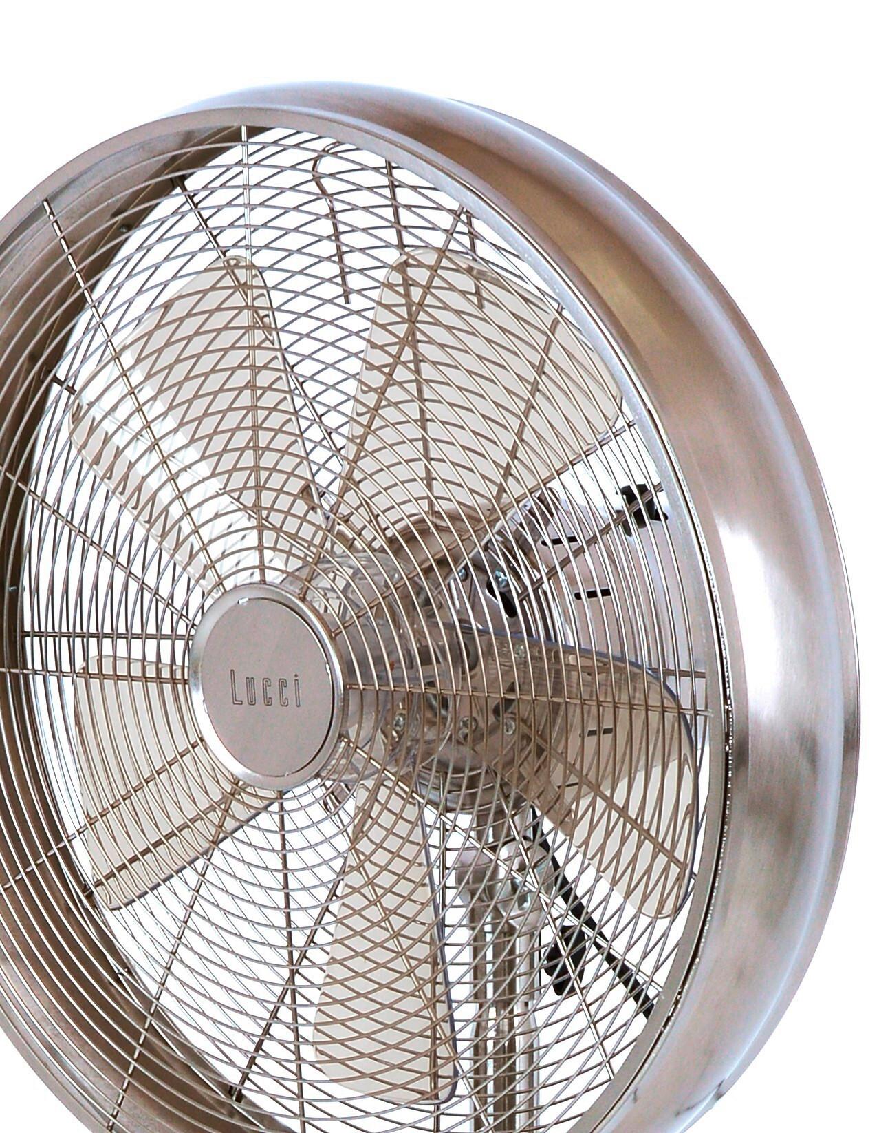 Standventilator 50 Watt Pedestal H: 150 Cm - Chromfarben, Basics, Metall (41/150/41cm)
