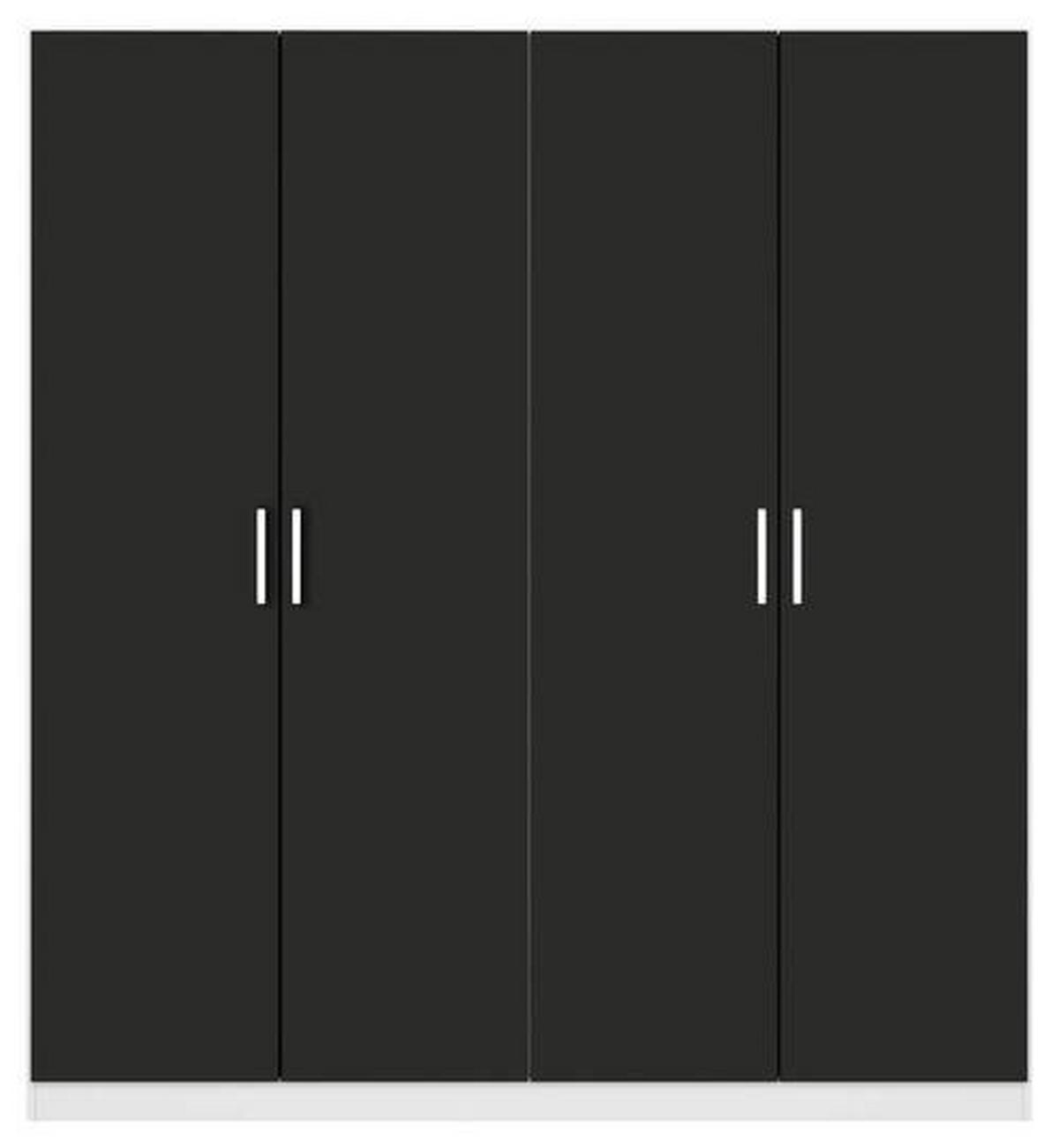 Drehtürenschrank 181 cm Berlin Weiß/Grau - Weiß/Grau, MODERN, Holzwerkstoff (181/210/54cm) - Rauch Möbel