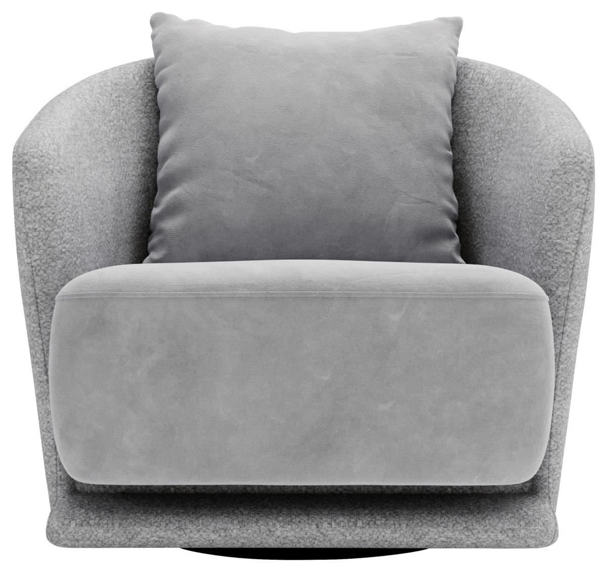 Wish Grau B: 83 Cm - Schwarz/Grau, Design, Textil (83/80/75cm) - Livetastic