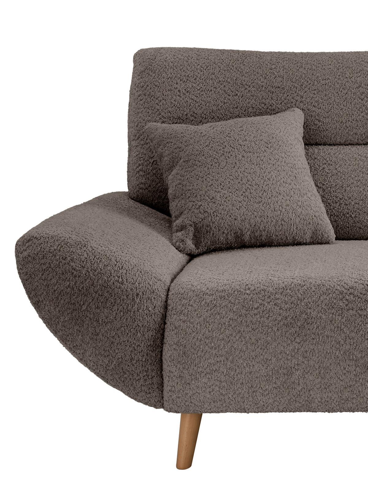 3-Sitzer-Sofa Drago, Taupe B: 205 cm - Taupe/Wildeiche, KONVENTIONELL, Textil (205/81/90cm) - MID.YOU