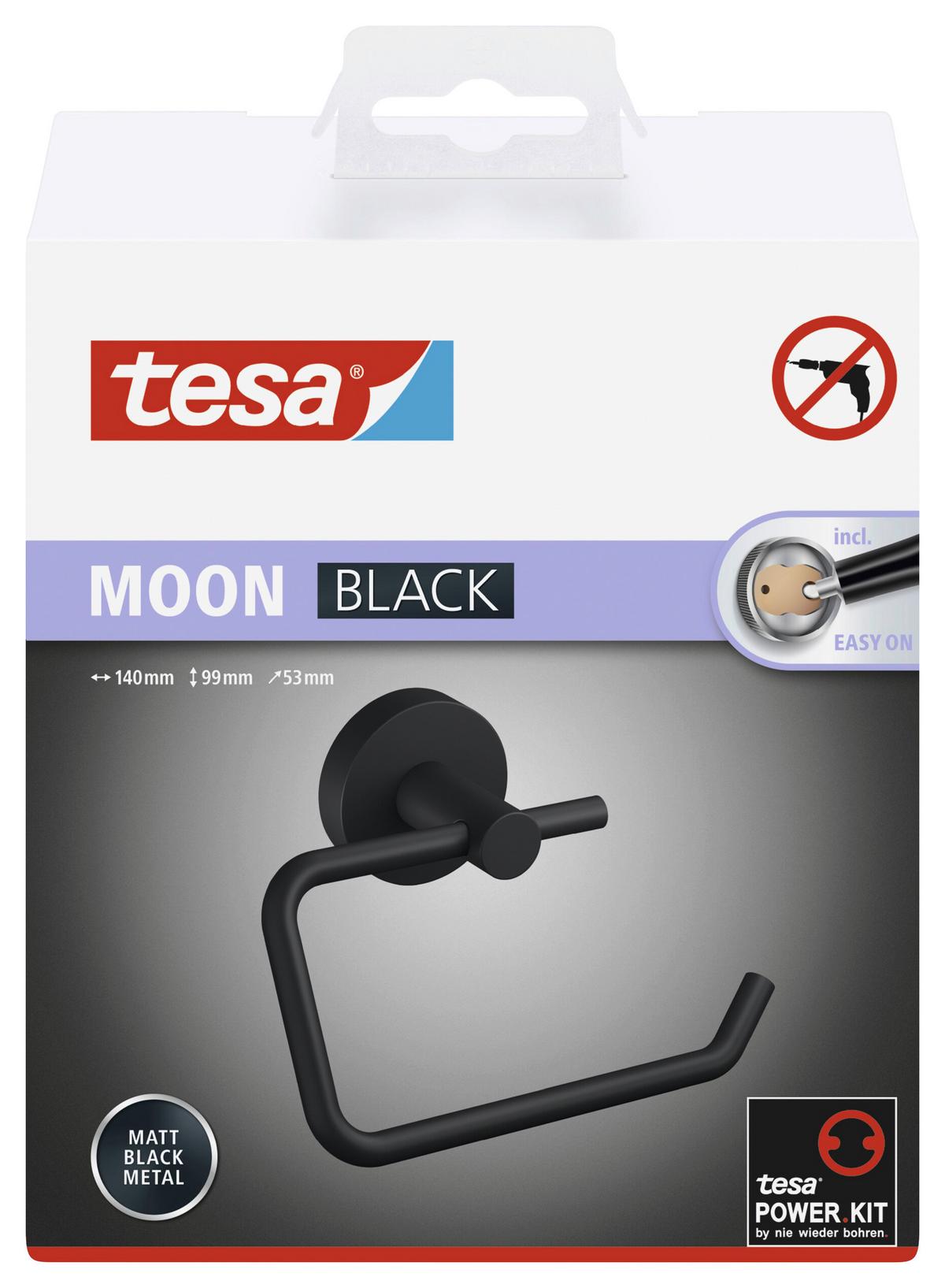 Toilettenpapierhalter Moon Black 40560-00000-00 - Schwarz, Basics, Metall (9,9/5,3/14cm)