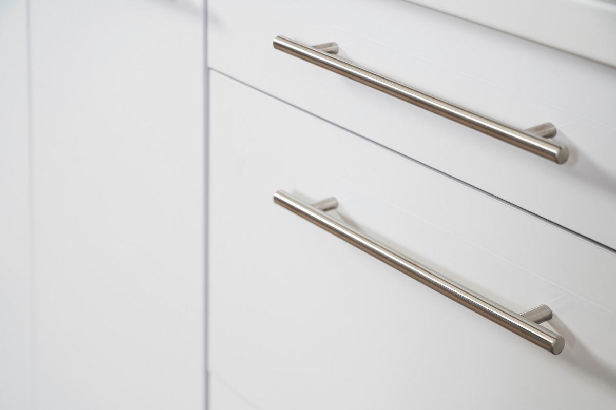 Küchenzeile Premium mit Geräte 280 cm Weiß mit Kochinsel - Weiß, MODERN, Holzwerkstoff (280/160cm) - Respekta