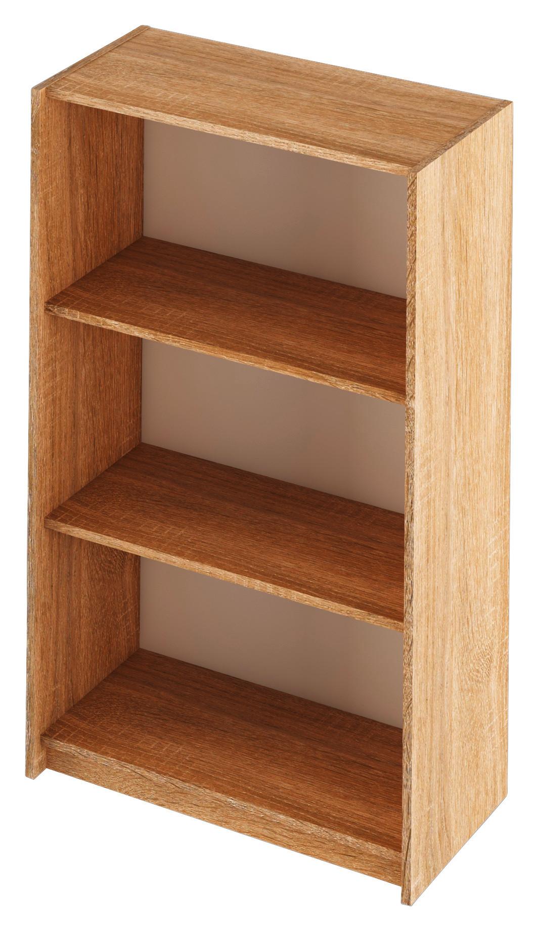 Regál na dokumenty AUREL - barvy dubu, Moderní, kompozitní dřevo (70/112/35cm)