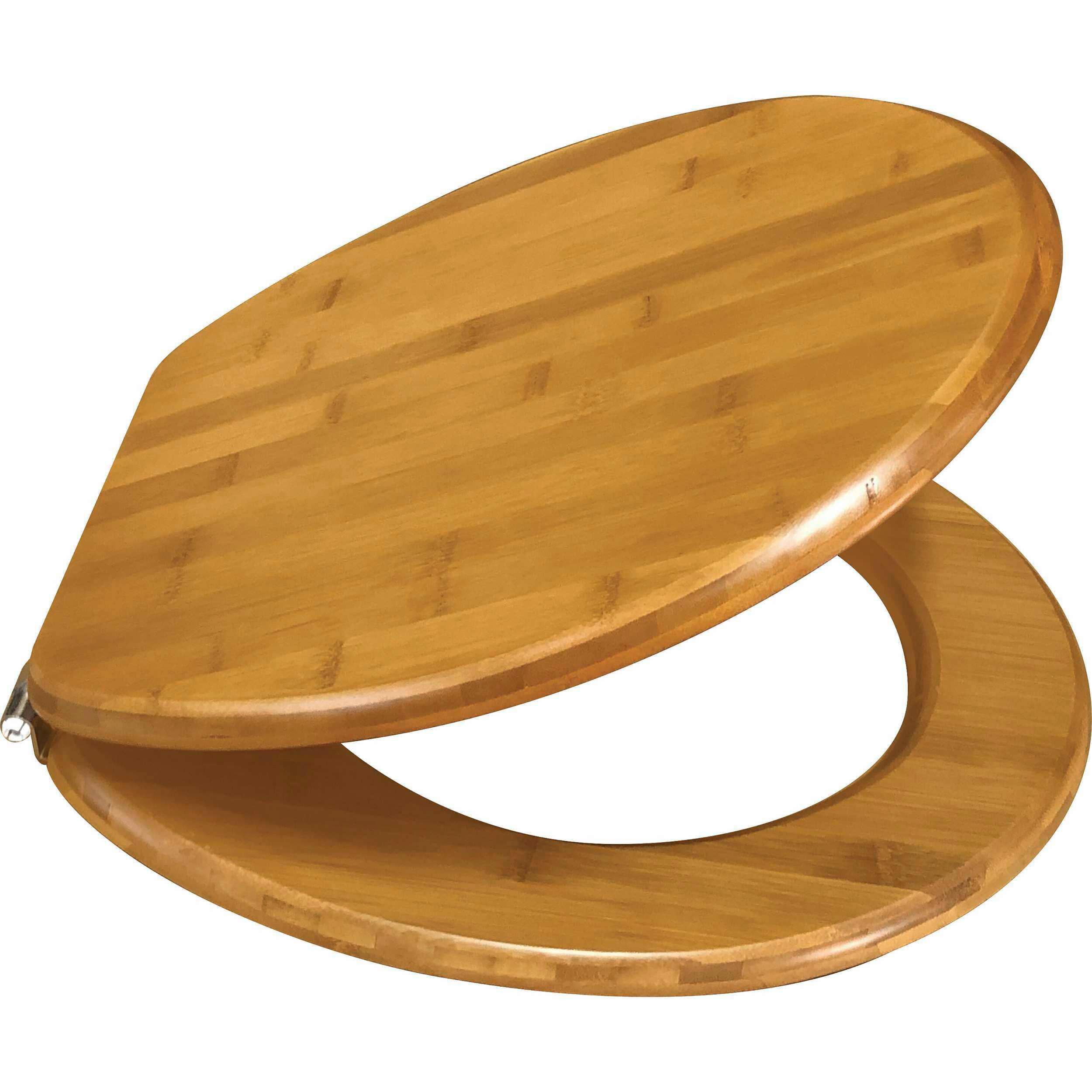 WC-SITZ BAMBOO - Braun, KONVENTIONELL, Holz (42.5/36/1.7cm) - Spirella