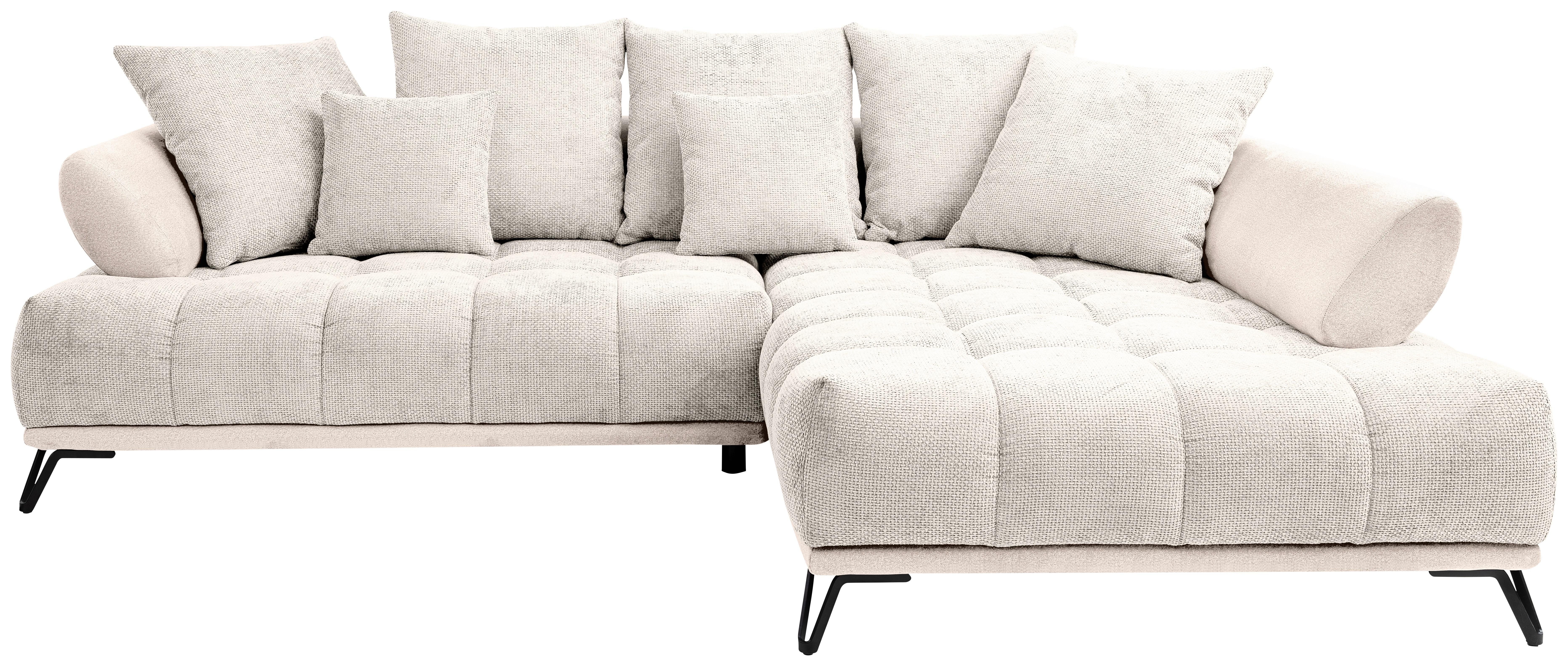 ECKSOFA LARGO N Beige S: 262x184 cm - Beige/Schwarz, MODERN, Textil (262/184cm) - MID.YOU