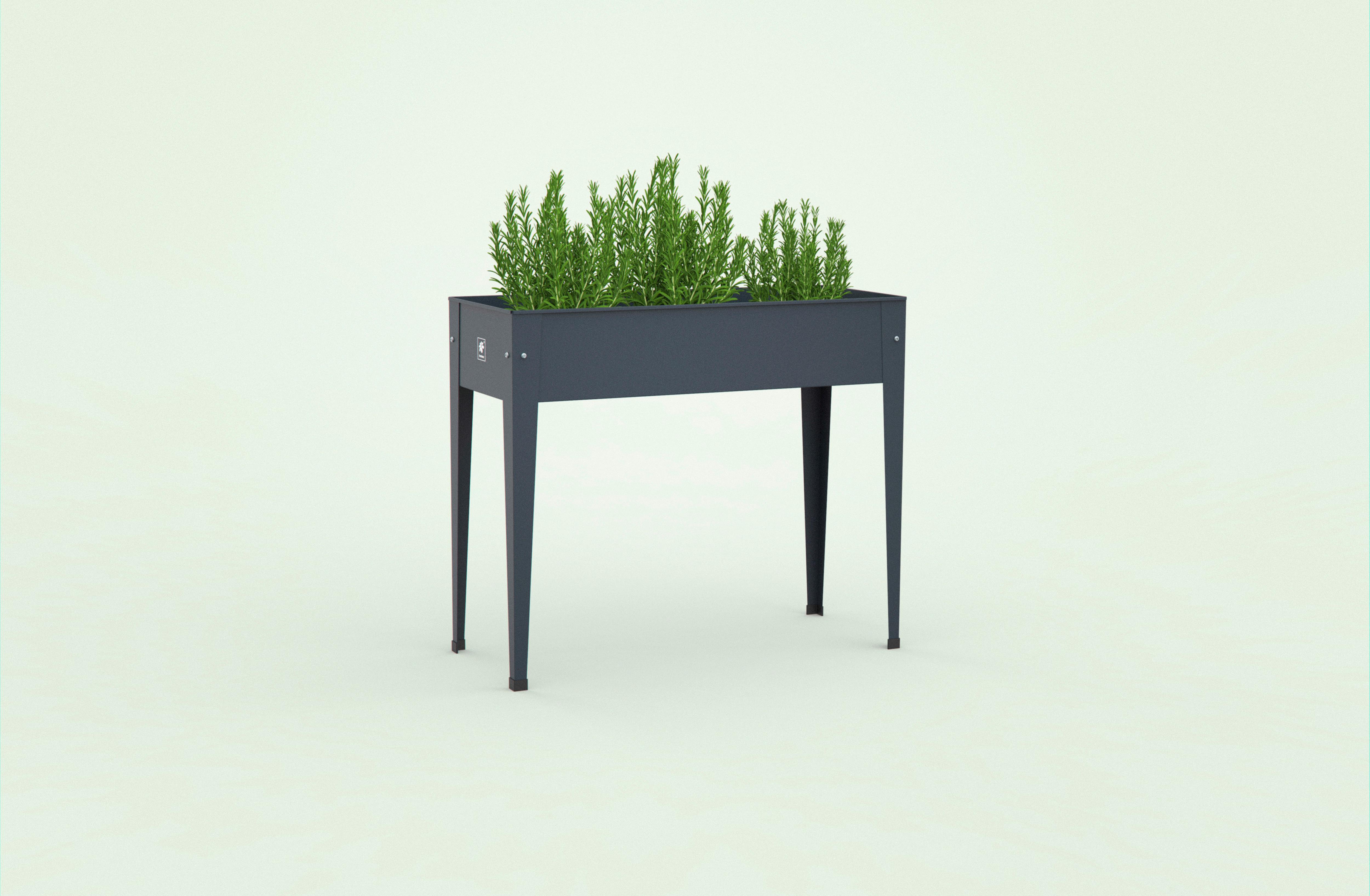 Hochbeet Stahl Urban 40x84x100 cm Anthrazit - Anthrazit, Basics, Metall (40/84/100cm)