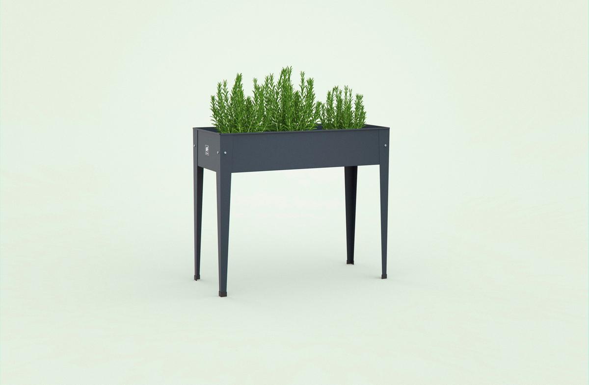 Hochbeet Stahl Urban 40x84x100 cm Anthrazit - Anthrazit, Basics, Metall (40/84/100cm)