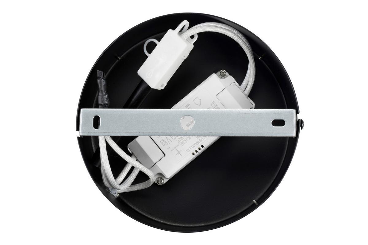 LED-DECKENLEUCHTE CARMELO - Schwarz, Basics, Kunststoff/Metall (50/10cm) - Luca Bessoni