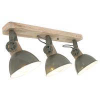 Deckenspots Gearwood - Grün/Kupferfarben, Trend, Holz/Metall (59/19/23cm)